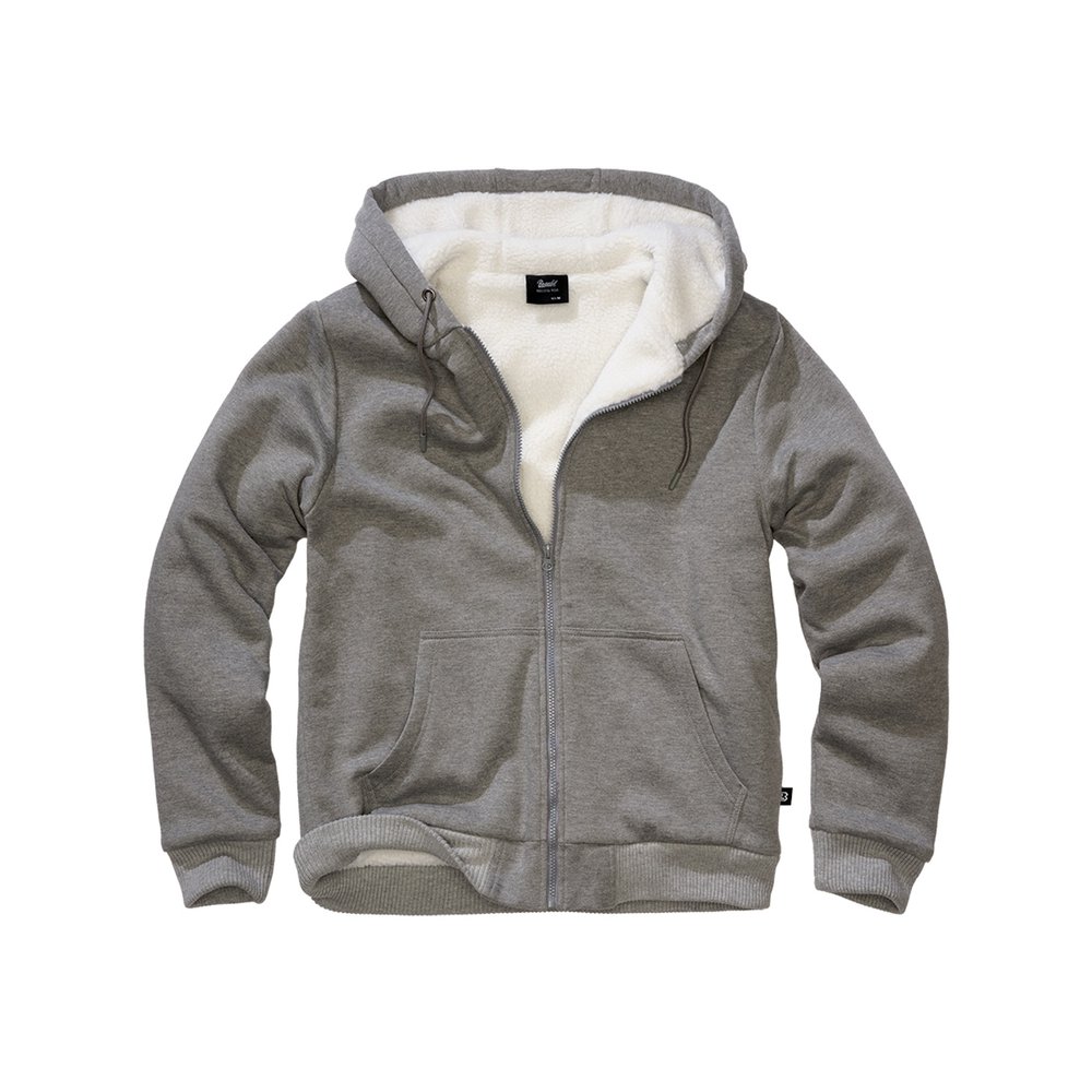 Brandit - Sweat Teddylining Zip hoodie - Grey